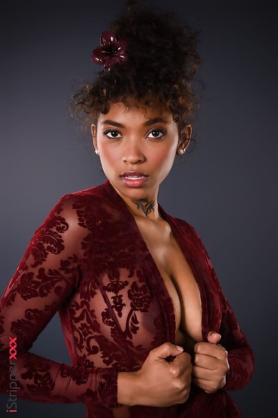 Barbie Rous in Hugged In Burgundy from iStripper - 2/15