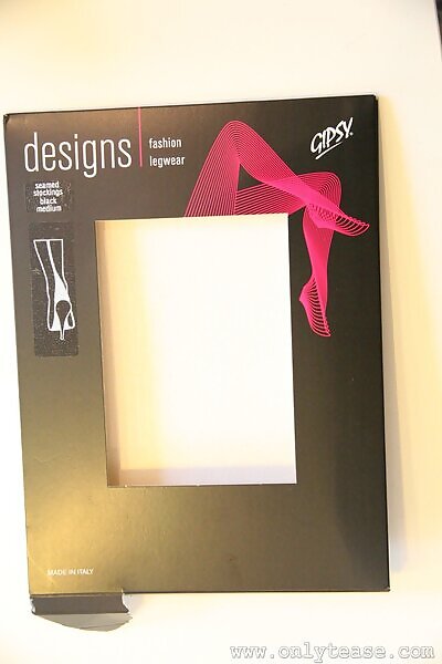 Rosie D poses in black stockings at her desk from Only All Sites - 21/21